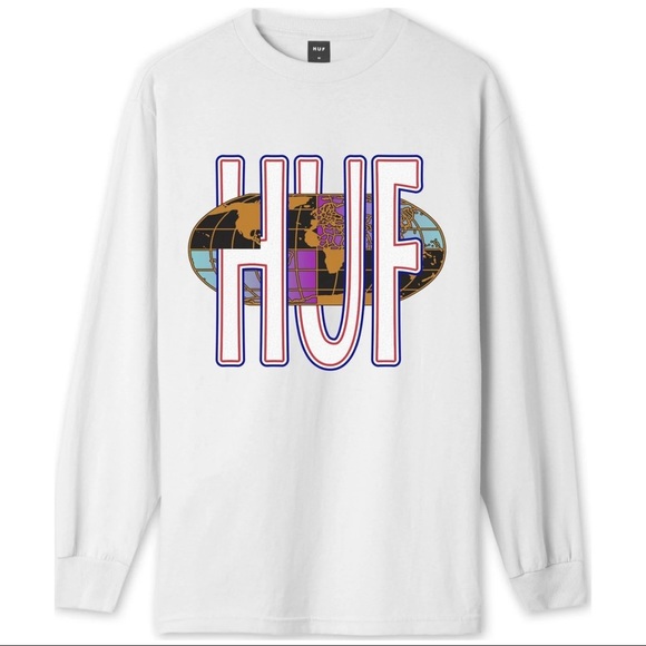 HUF Quake USA Long Sleeve T-Shirt Tee - Picture 1 of 2